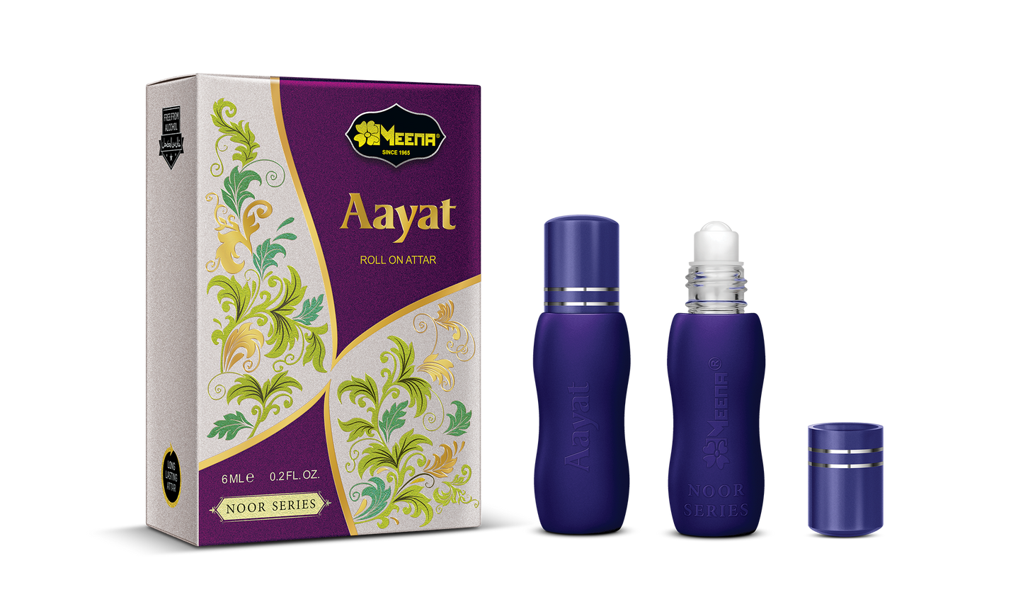 Aayat Attar – 6ML | Warm Spicy, Floral, Jasmine, Orange, Sweet & Amber Fragrance