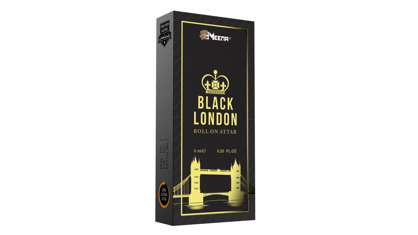 Black London Attar – 6ML Pack of Two | Floral, Fruity & Lactonic Fragrance