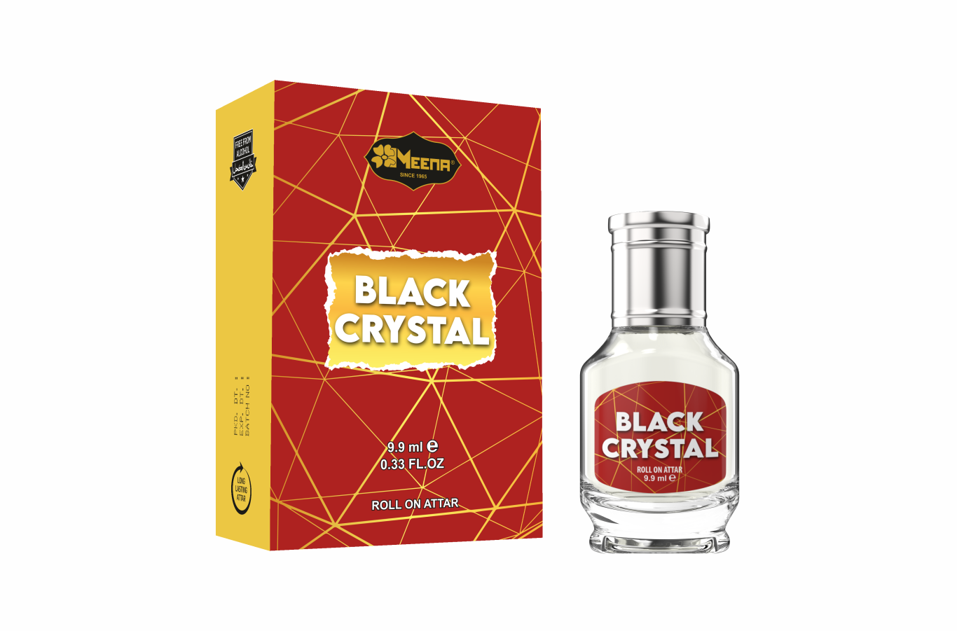 Black Crystal Attar – 9.9ML | Aromatic, Aquatic, Woody, Spicy, Citrus, Musk, Amber & Sandalwood