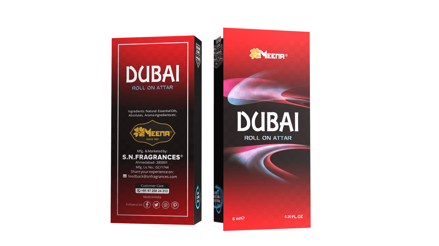Dubai Attar – 6ML Pack of Two | Warm Spicy, Citrus, Floral & Woody Fragrance