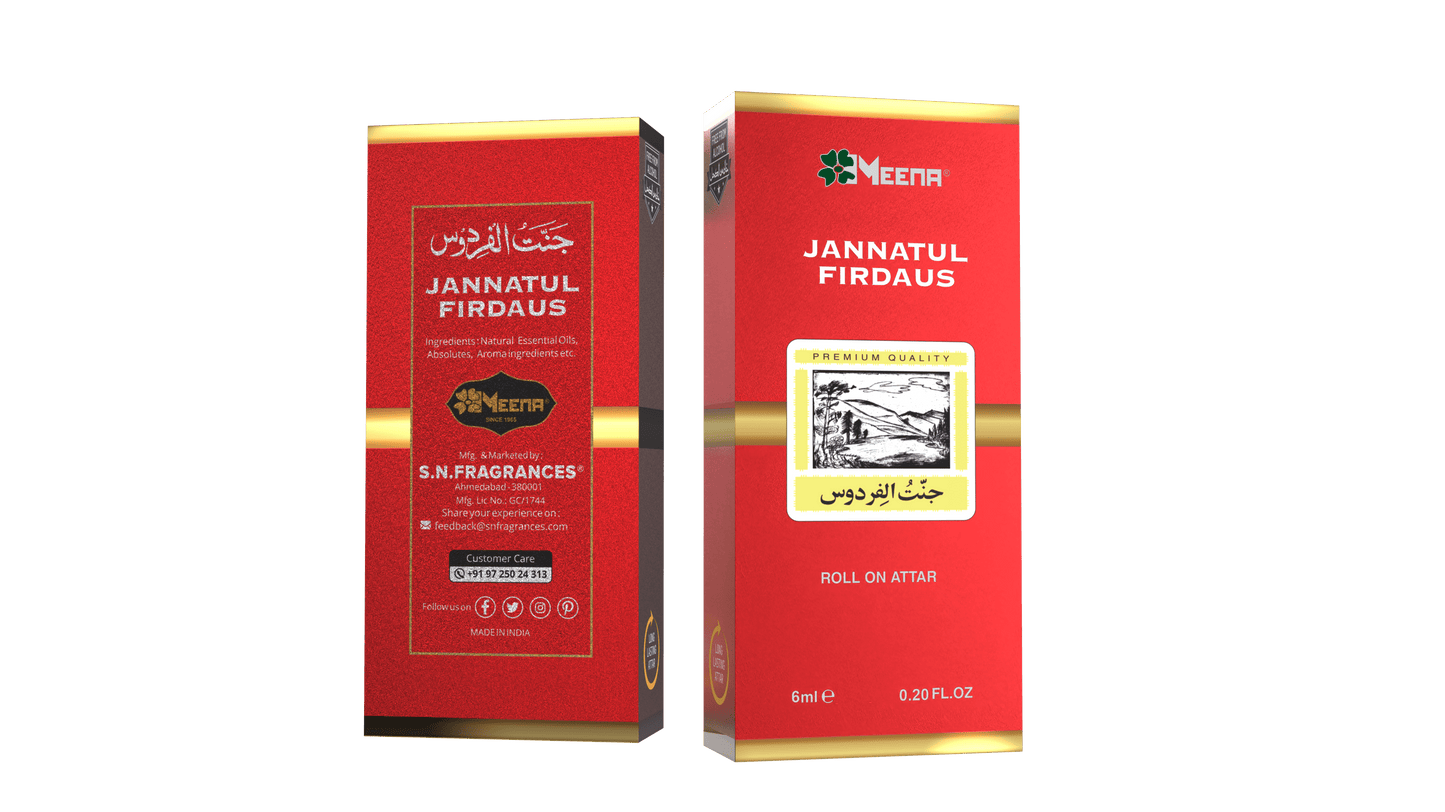 Jannatul Firdaus Attar – 6ML (Pack of Two) | Aldehydic, Spicy, Floral, Woody & Powdery Fragrance