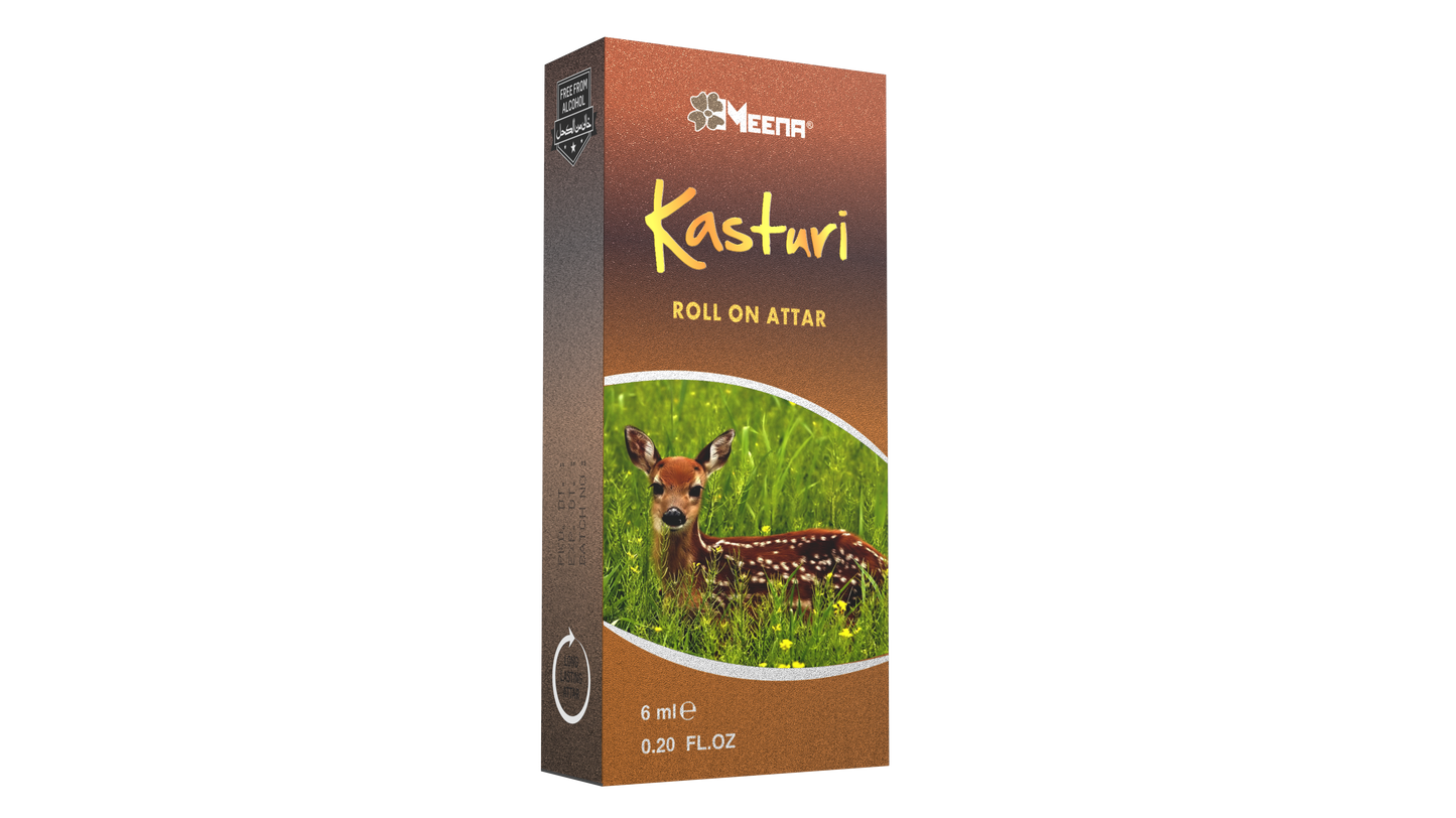 Kasturi Attar – 6ML Pack of Two | Warm Spicy, Floral, Mossy, Powdery & Musky Fragrance