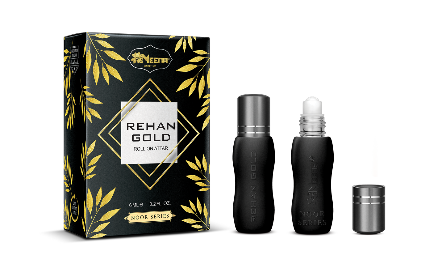 Rehan Gold Attar – 6ML | Intense Green, Herbal & Woody Fragrance