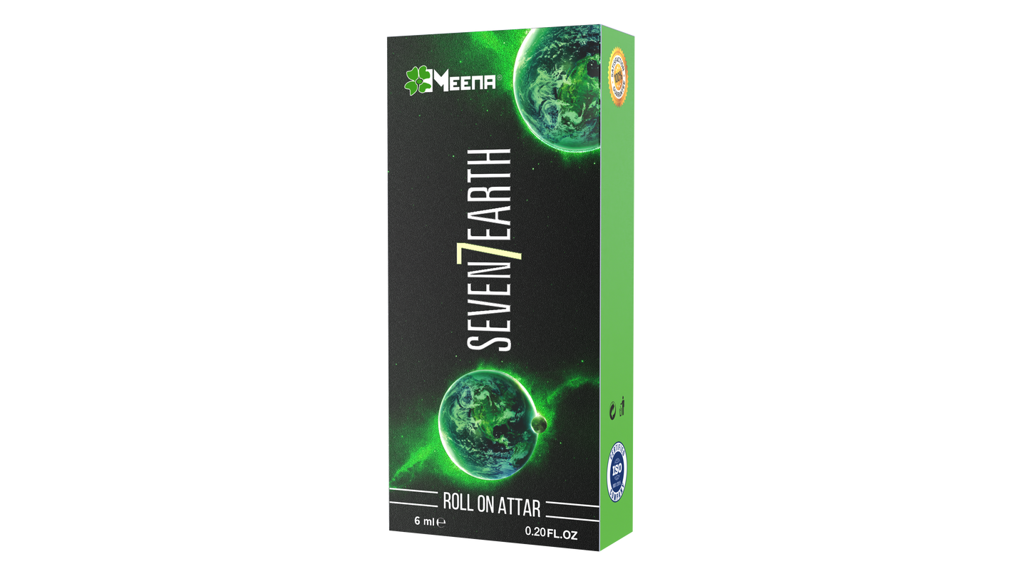 Seven Earth Attar – 6ML Pack of Two | Green, Floral & Indian Mogra Fragrance