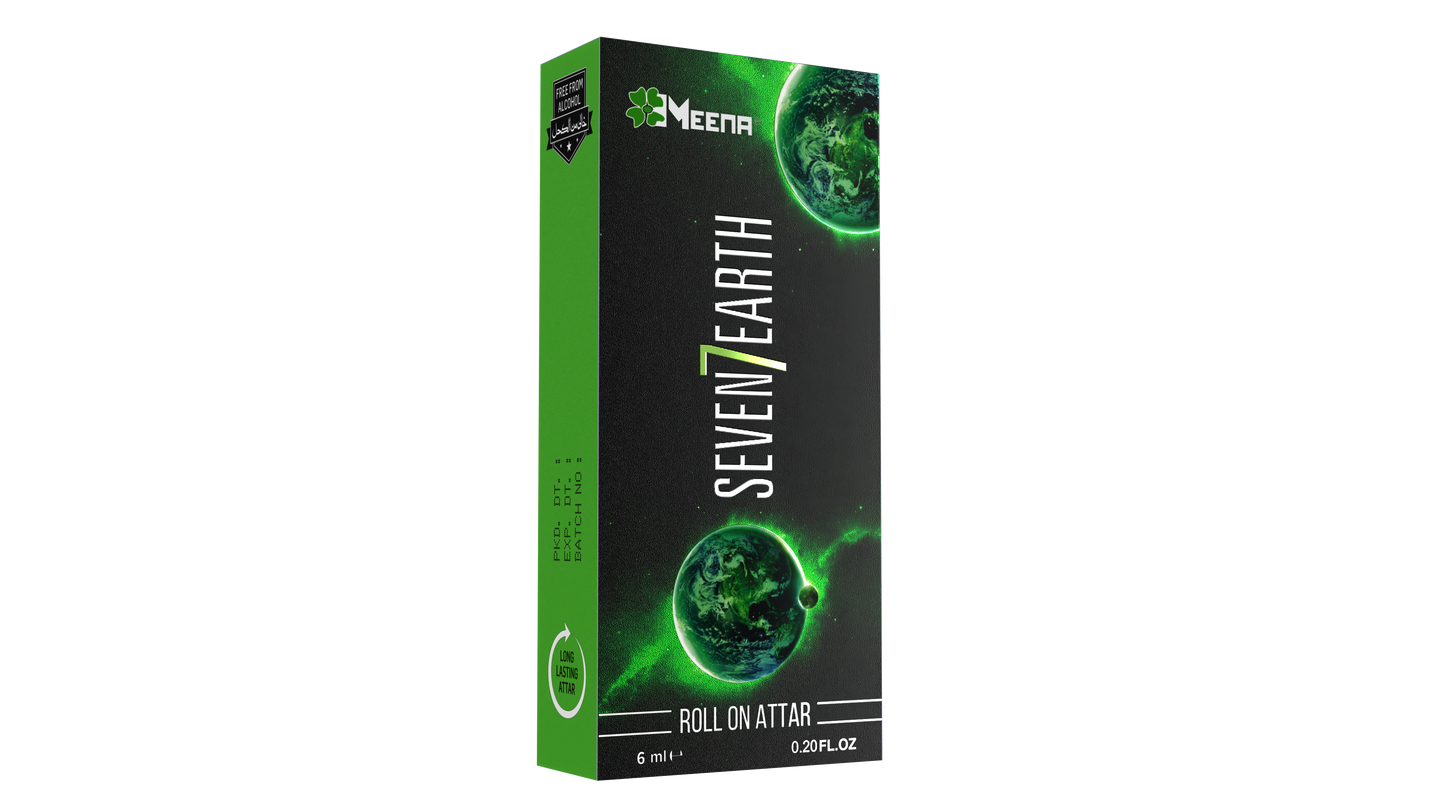 Seven Earth Attar – 6ML Pack of Two | Green, Floral & Indian Mogra Fragrance