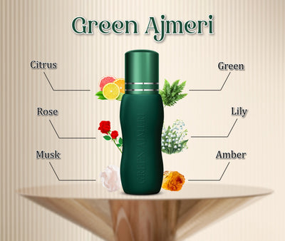 Buy Green Ajmeri Attar 6ML – Long-Lasting Alcohol-Free Ittar