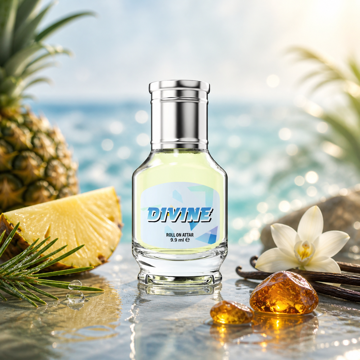 Divine Attar – 9.9ML | Sweet, Fruity, Floral with Rose, Lily, Citrus, Woody, Amber & Vanilla