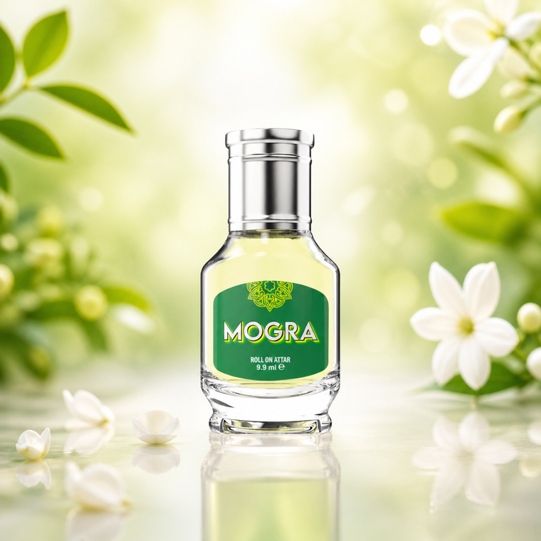 Mogra Attar – 9.9ML | Green, Floral & Indian Mogra Flower Fragrance