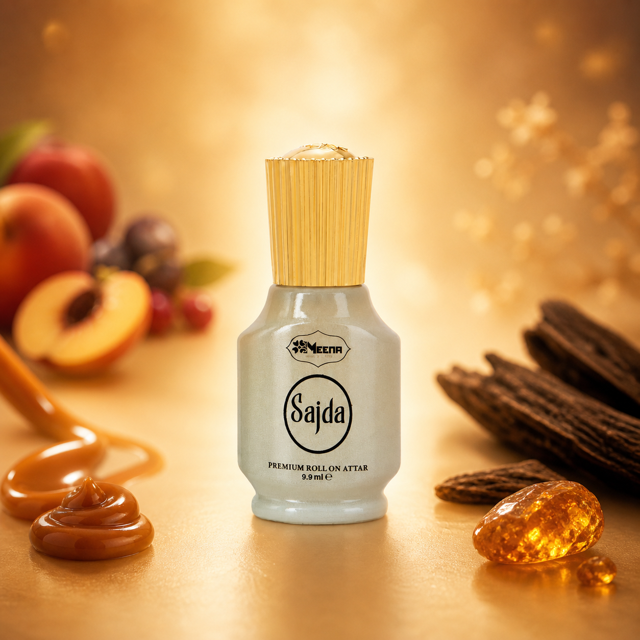 Sajda Attar – 9.9ML | Sweet, Woody, Caramelic, Fruity & Agarwood Fragrance