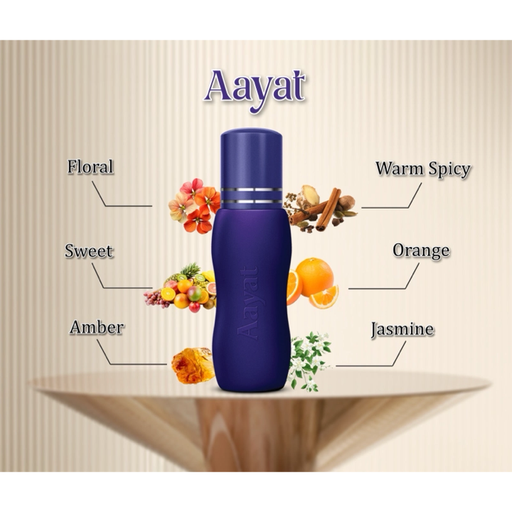 Aayat Attar 6ml – Warm Spicy & Floral Jasmine, Orange, Sweet Amber