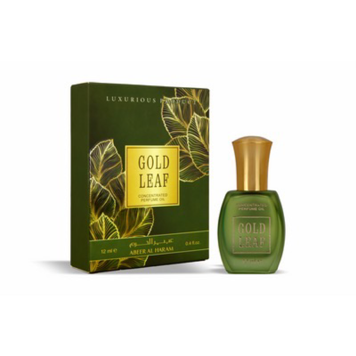 Gold Leaf Attar – 12ML | Chamomile, Leather, Herbal, Floral, Woody & Creamy Fragrance