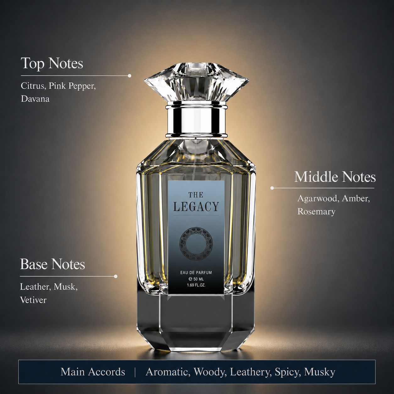 The Legacy - Leather & Agarwood Eau de Parfum (50ml)
