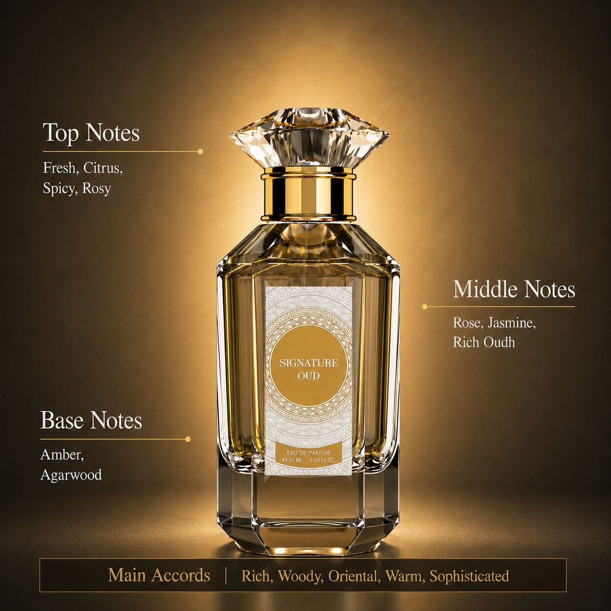 Signature Oud - Royal Rose & Amber Eau de Parfum (50ml)