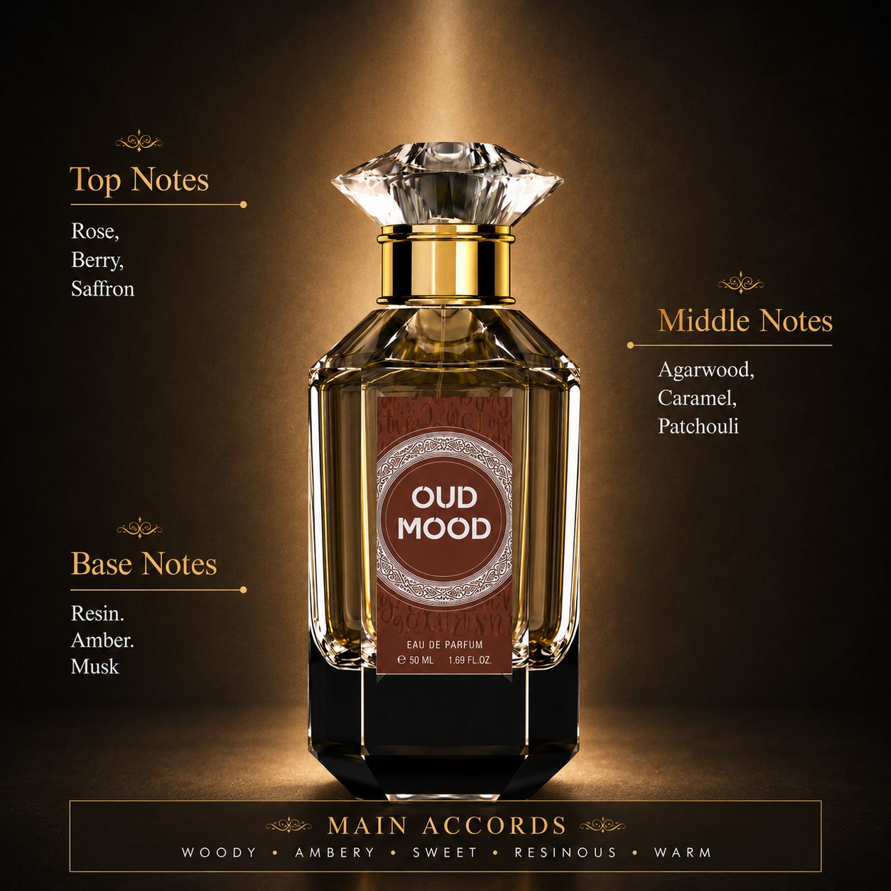 Oud Mood - Vanilla & Saffron Eau de Parfum (50ml)