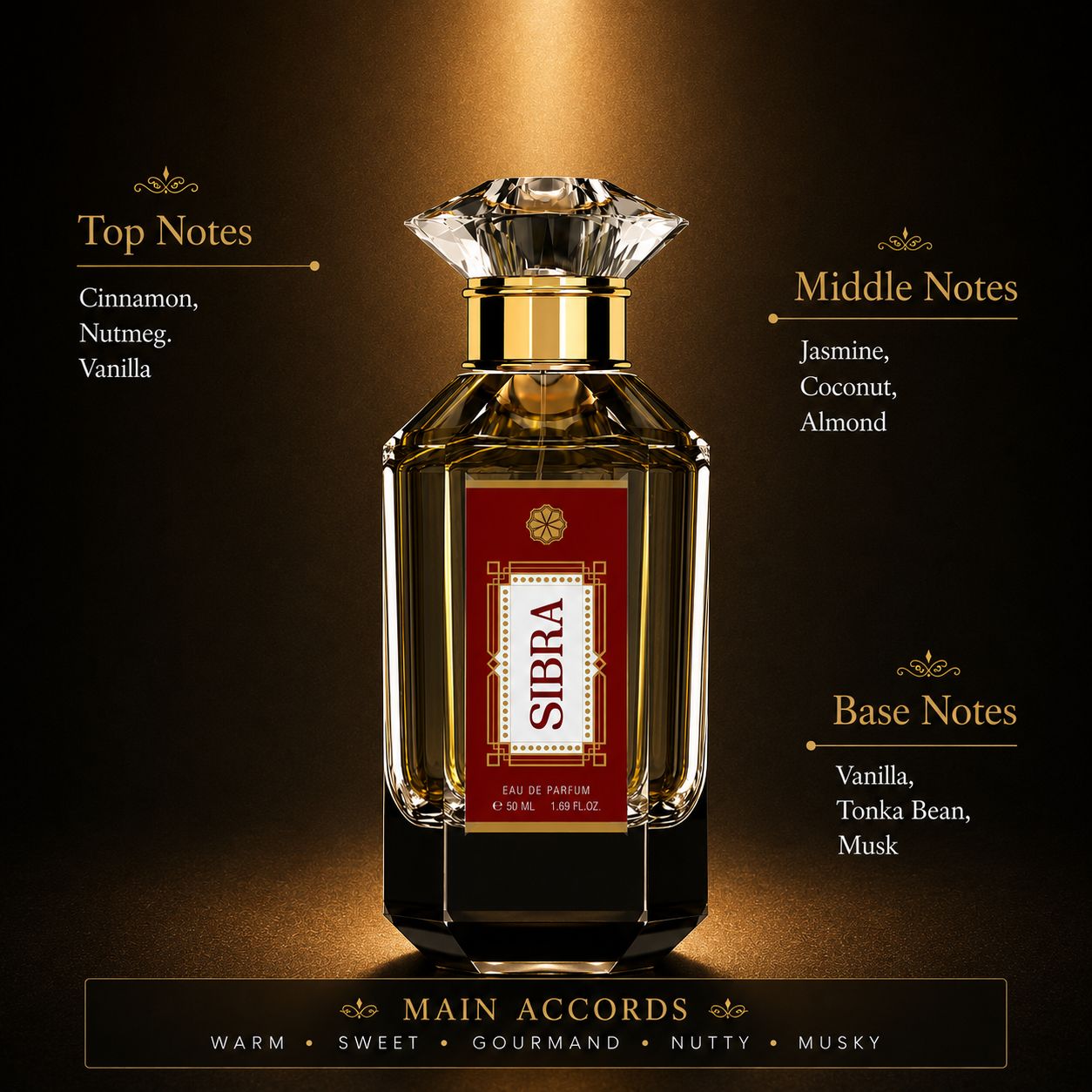 Sibra - Vanilla & Tonka Bean Eau de Parfum (50ml)