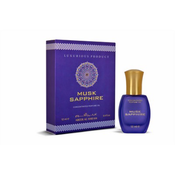 Musk Sapphire Attar – 12ML | Creamy Musk, Rose, Jasmine & Amber Fragrance