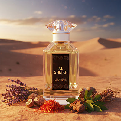 Al Sheikh Eau de Parfum 50ML - Saffron Nutmeg Lavender Agarwood Patchooli Jasmine Lily Agarwood Patchooli Musk