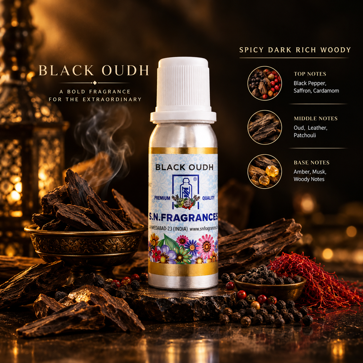 Black Oudh Attar – 25gm