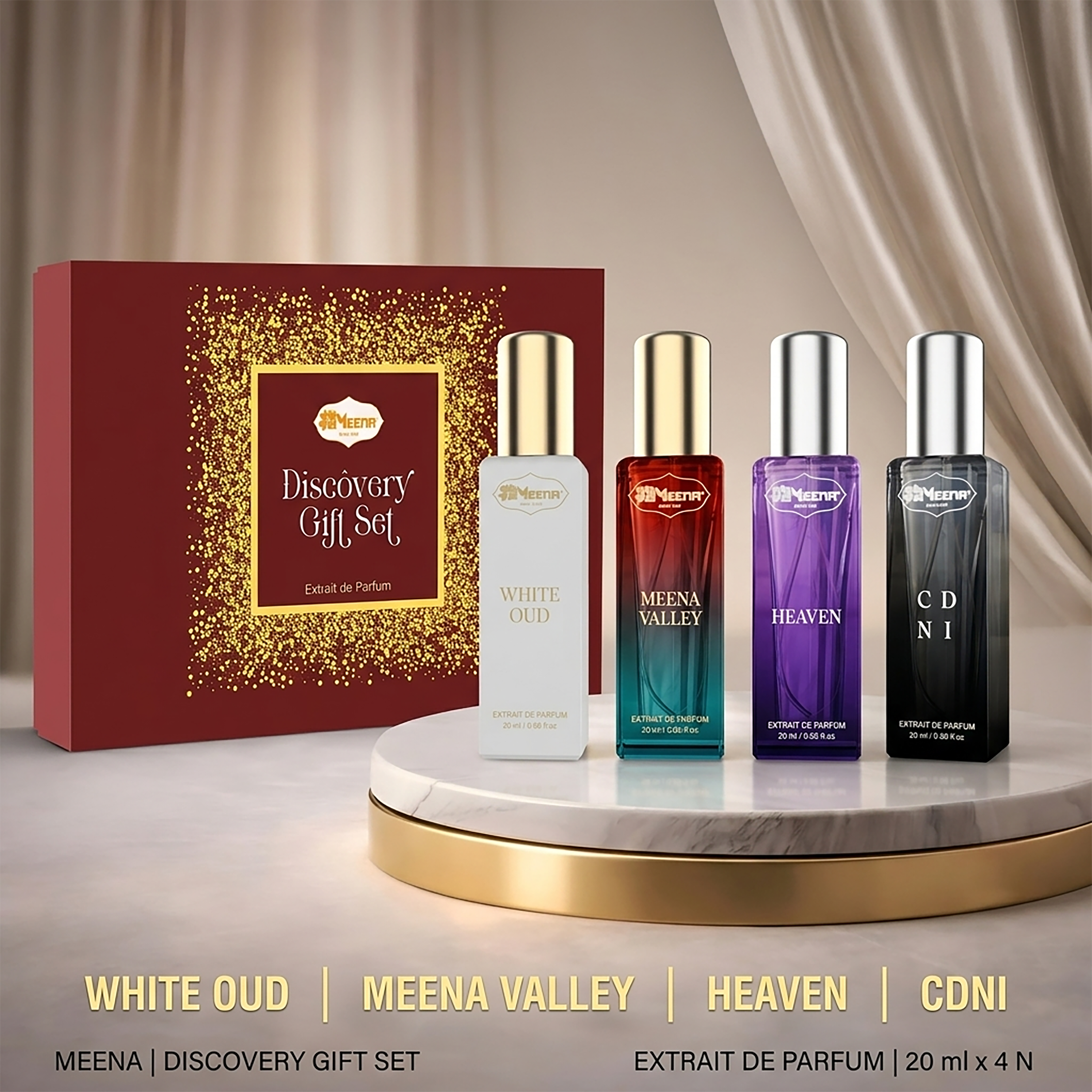 Discovery Gift Set by Meena Fragrances ( 4 x 20ml )