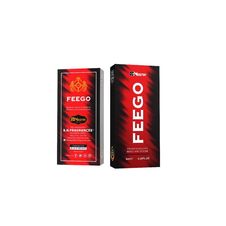 Feego Attar – 6ML Pack of Two | Aromatic, Citrus, Floral, Amber & Woody Fragrance