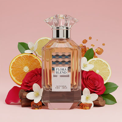 Flora Blend - Eau de Parfum 50ML - Citruse Roses Green Jasmine Rose Magnoua Amber Woody