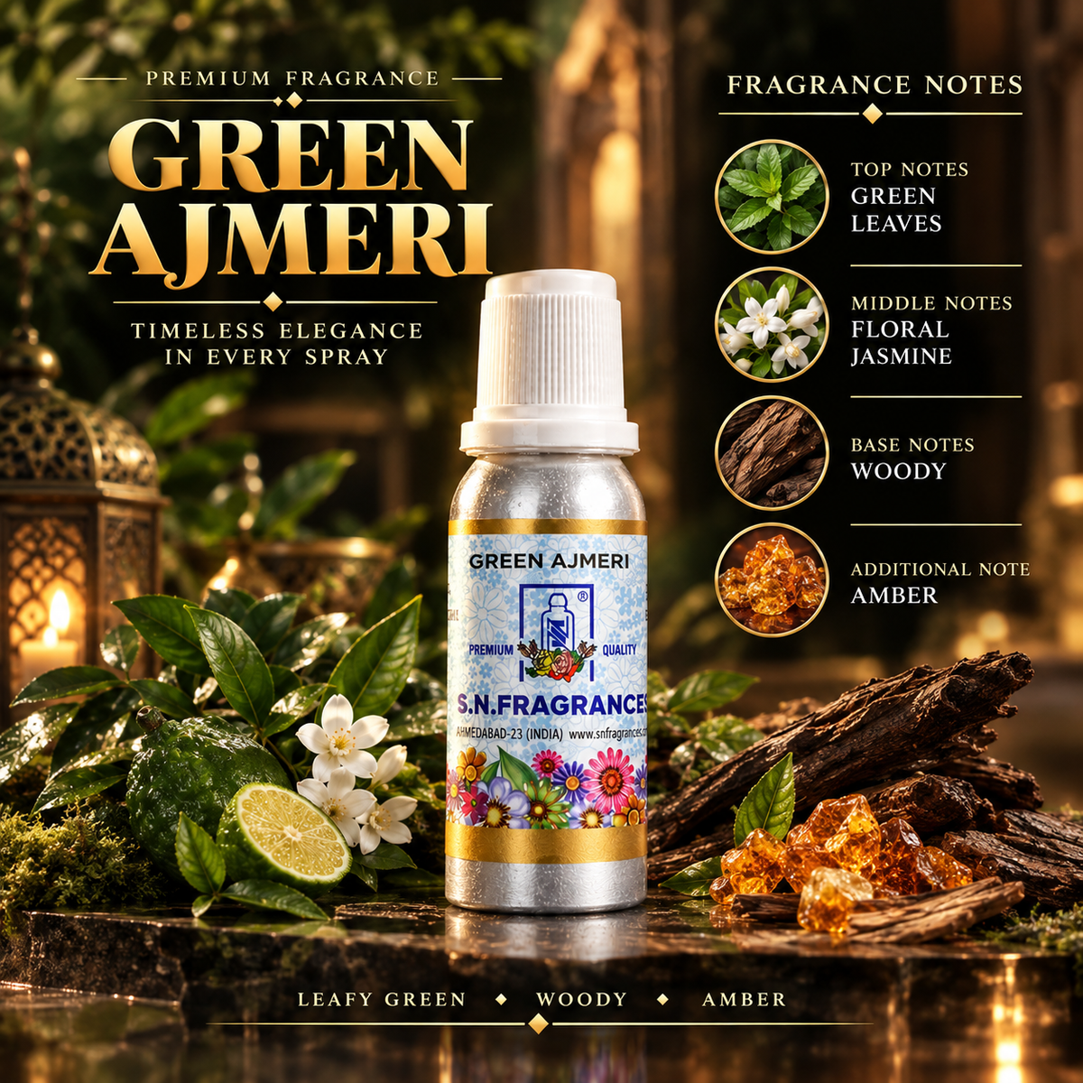 Green Ajmeri Attar – 25gm