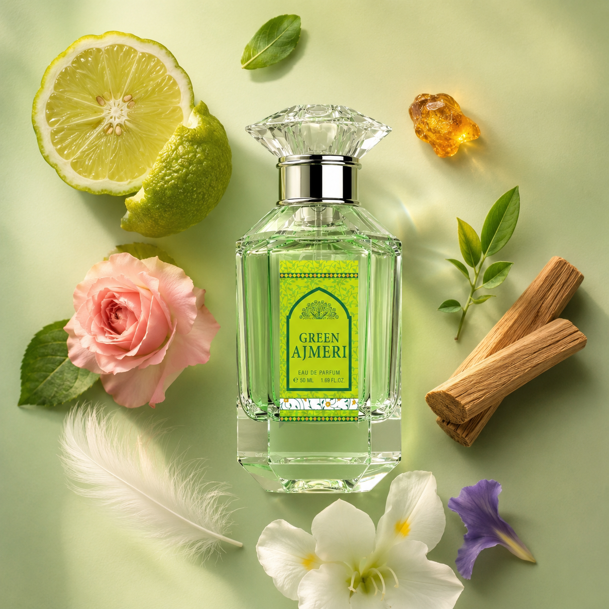 Green Ajmeri – Fresh Green & Sandalwood Eau de Parfum | 50ml