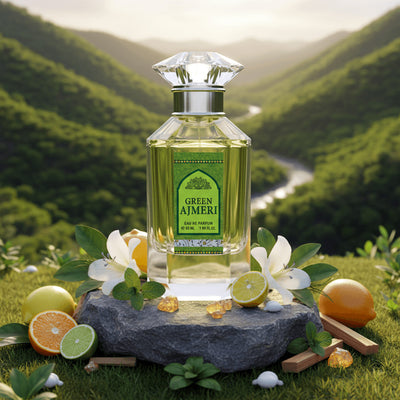Green Ajmeri Eau de Parfum 50ML - Citrus Green Amber Rose Lily SandalWood Musk Amber