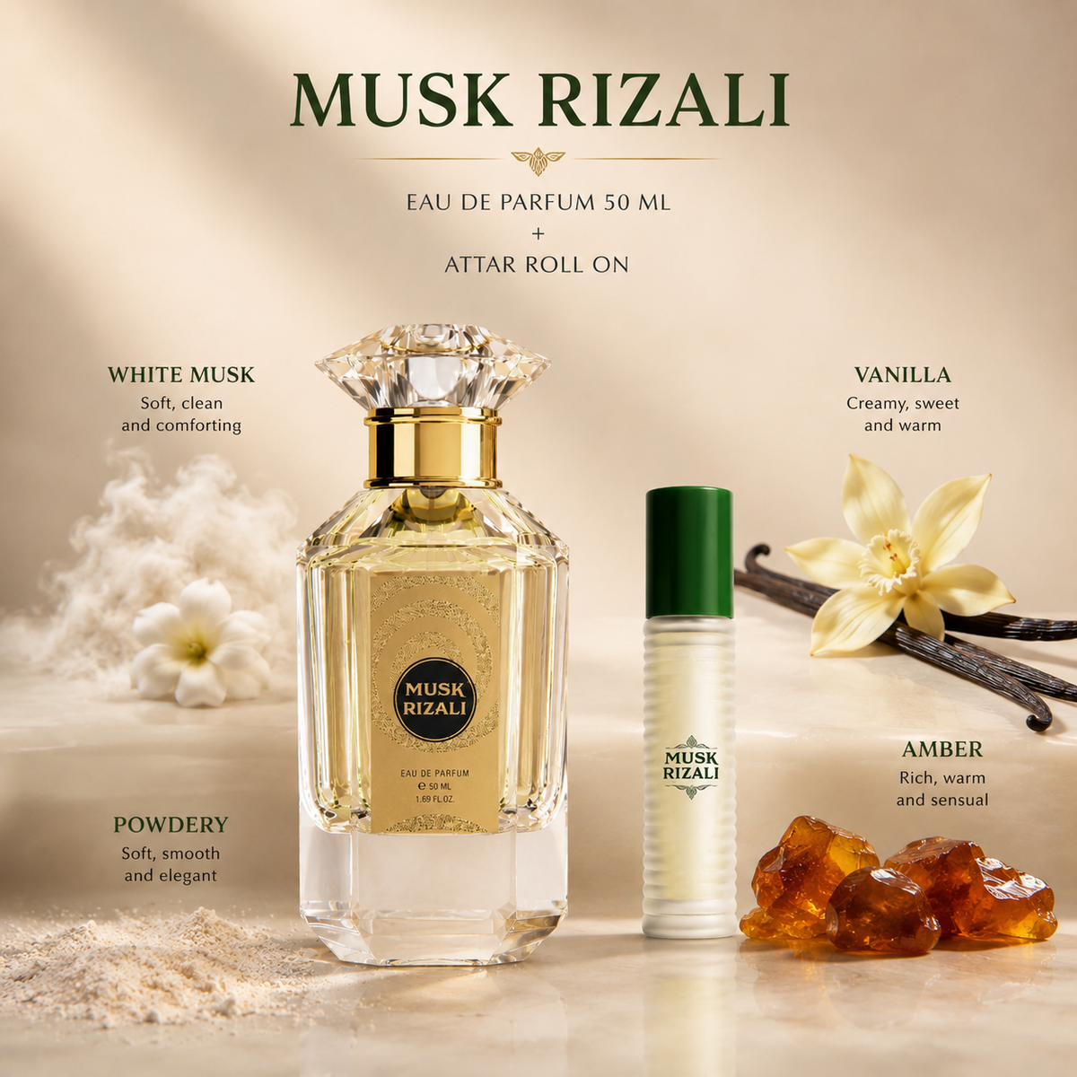 Musk Rizali 50ml + Musk Rizali 6ml Combo