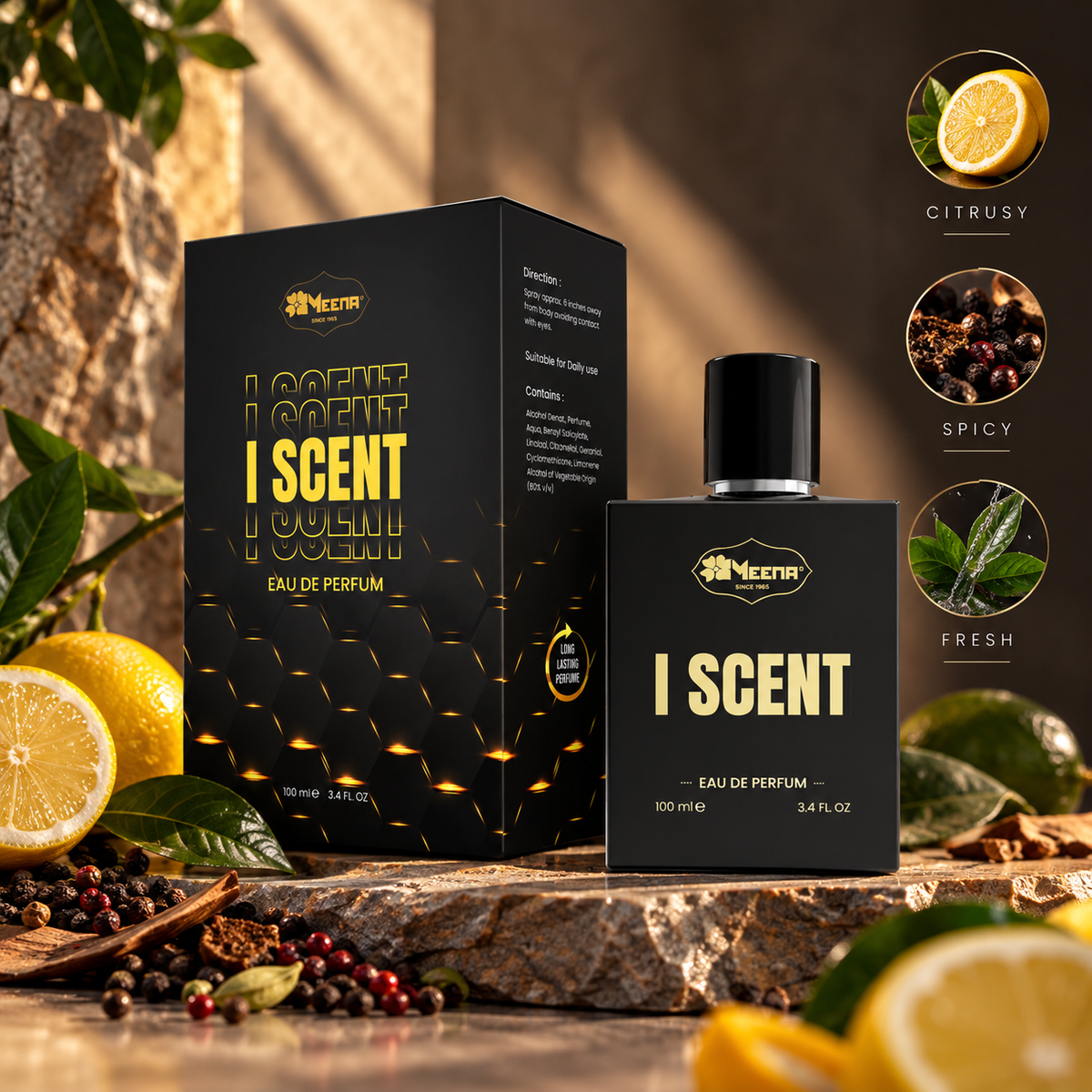 I Scent Eau de Parfum 100ML – Citrus, Marine & Fresh Spicy Fragrance