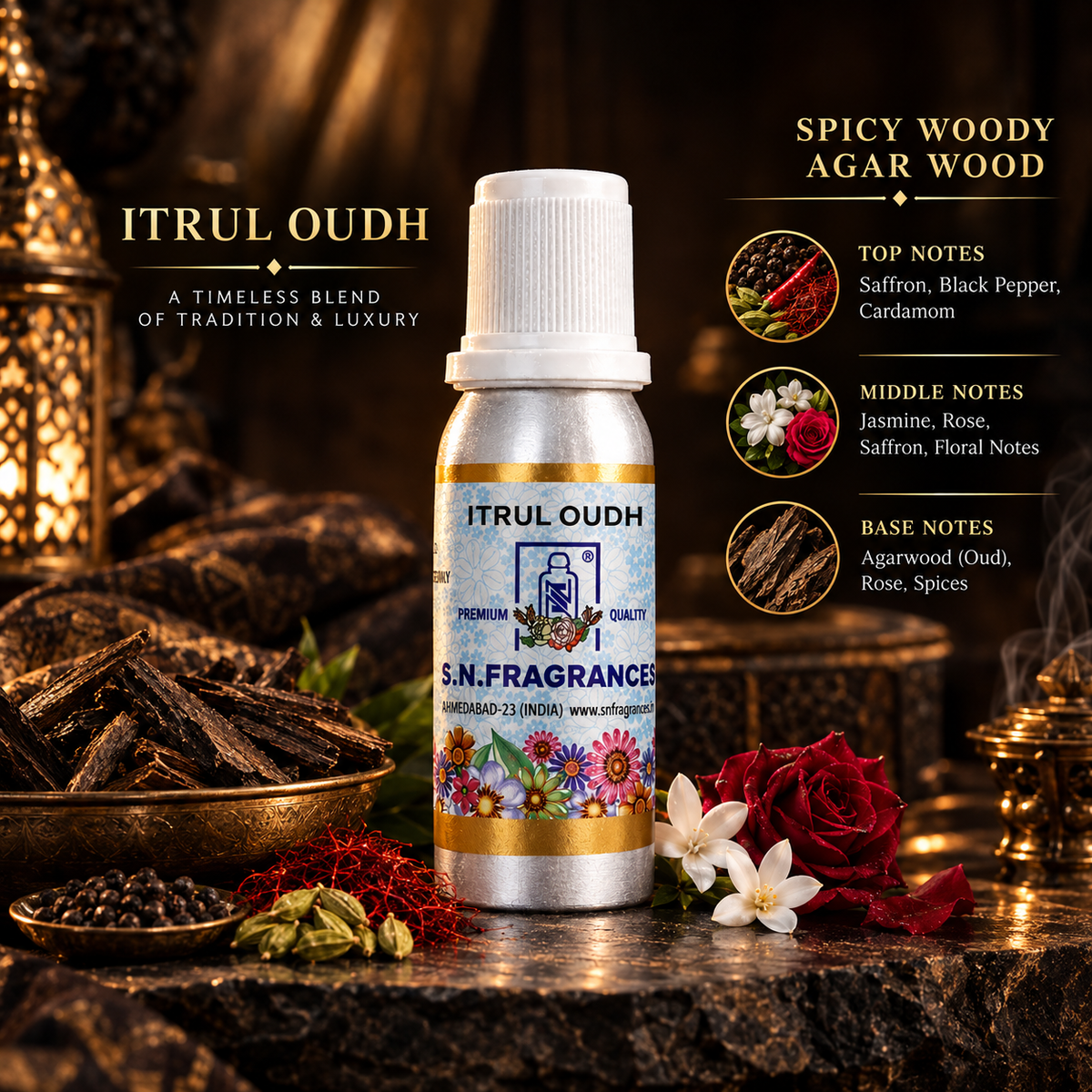 Itrul Oudh Attar – 25gm