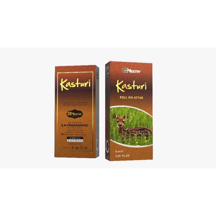 Kasturi Attar – 6ML Pack of Two | Warm Spicy, Floral, Mossy, Powdery & Musky Fragrance