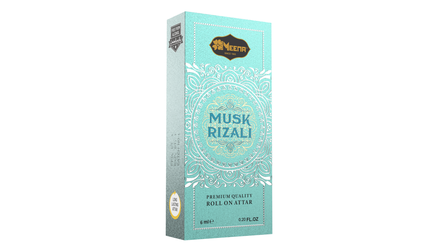 Musk Rizali Attar 6ML (Pack of Two) – White Floral, Powdery & Musky Fragrance