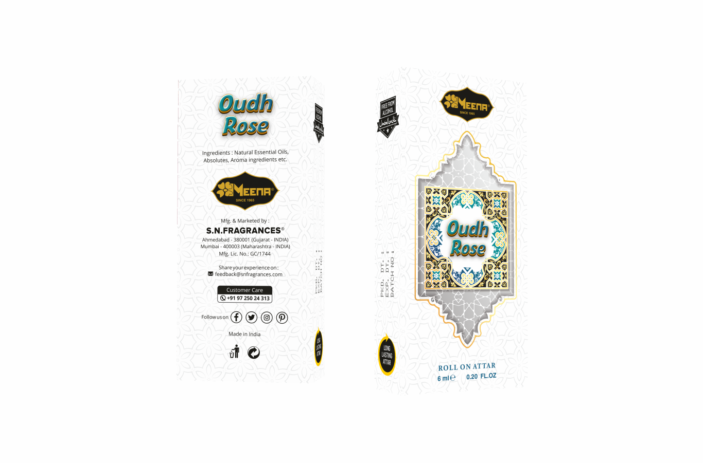 OUDH ROSE (6 ML Pack of Two)