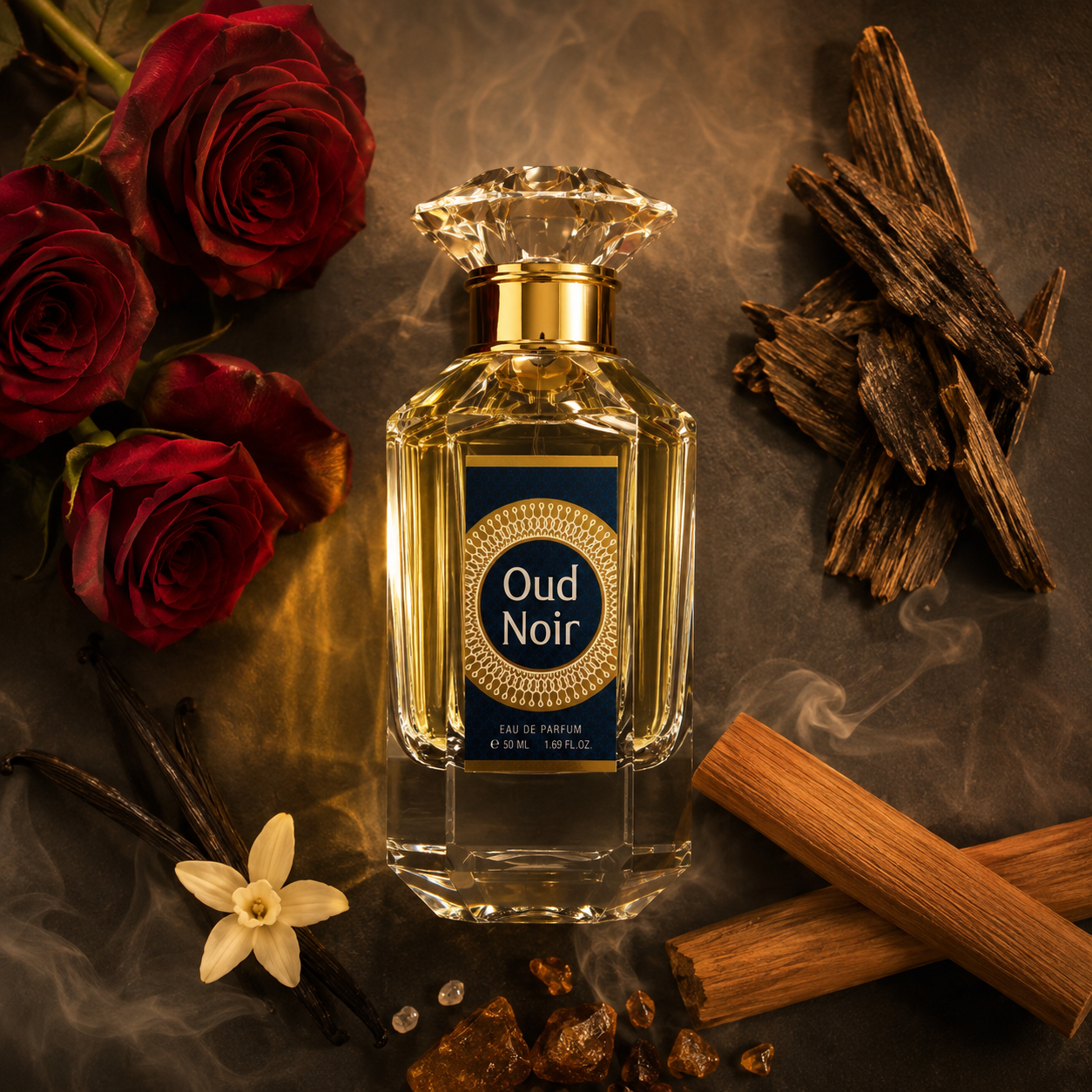 Oud Noir - Saffron & Sandalwood Eau de Parfum (50ml)