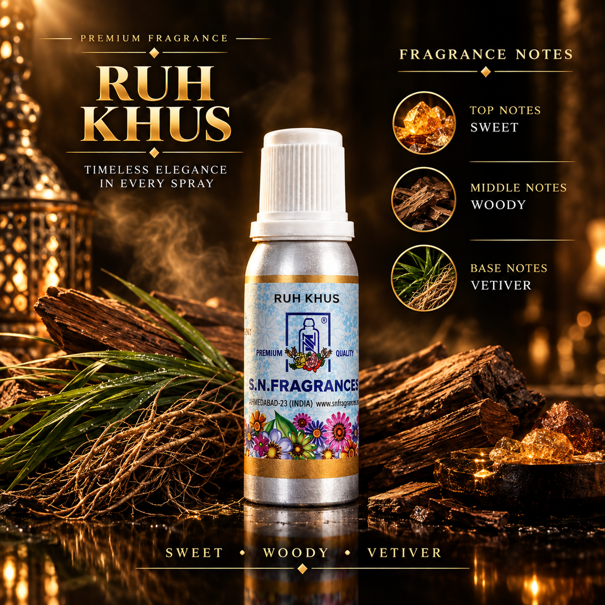 Ruh Khus Attar – 25gm