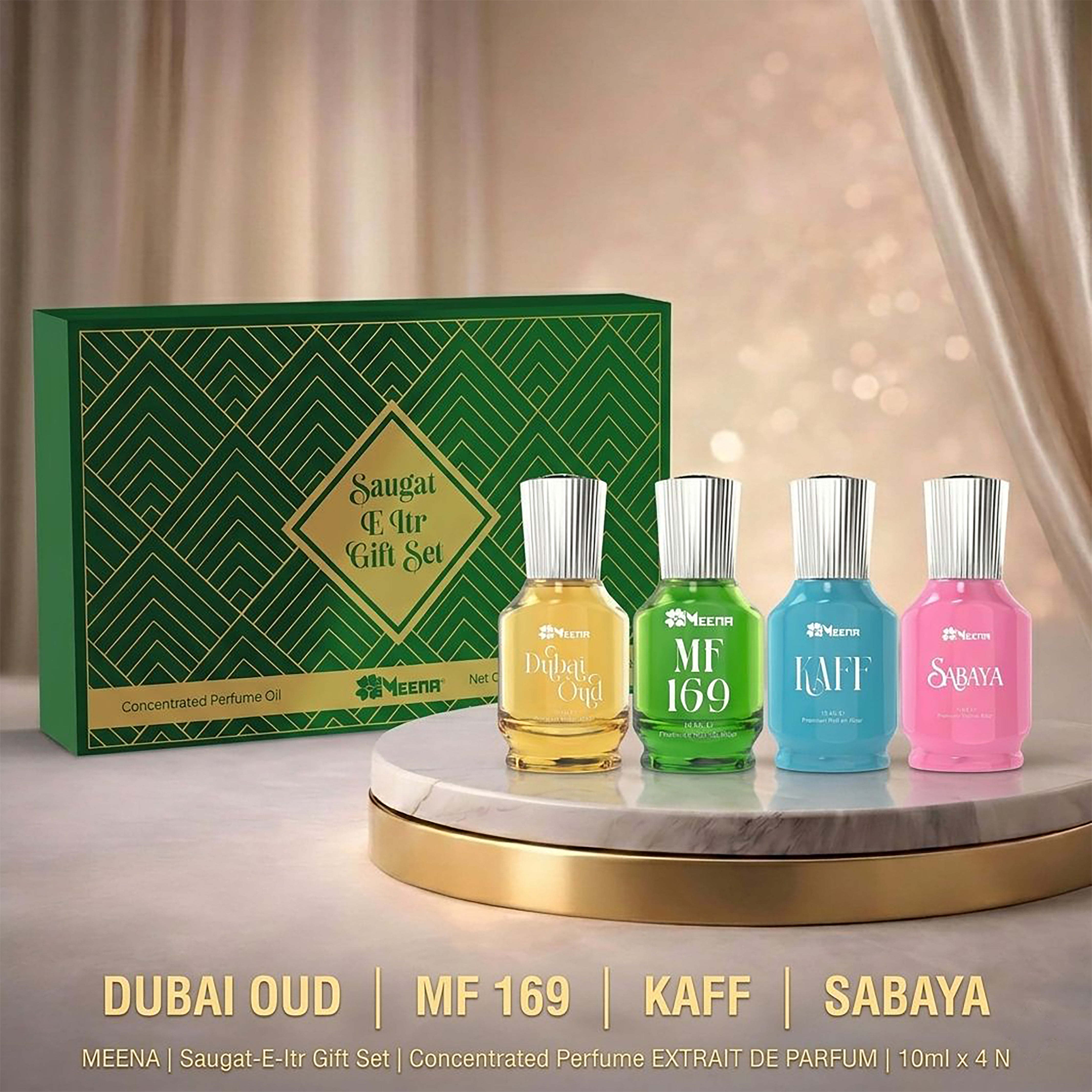 Saugat E Itr Gift Set by Meena Fragrances ( 4 x 10ml )
