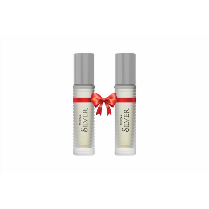 Silver 6ml roll-on attar, pack of two – Meena Fragrances