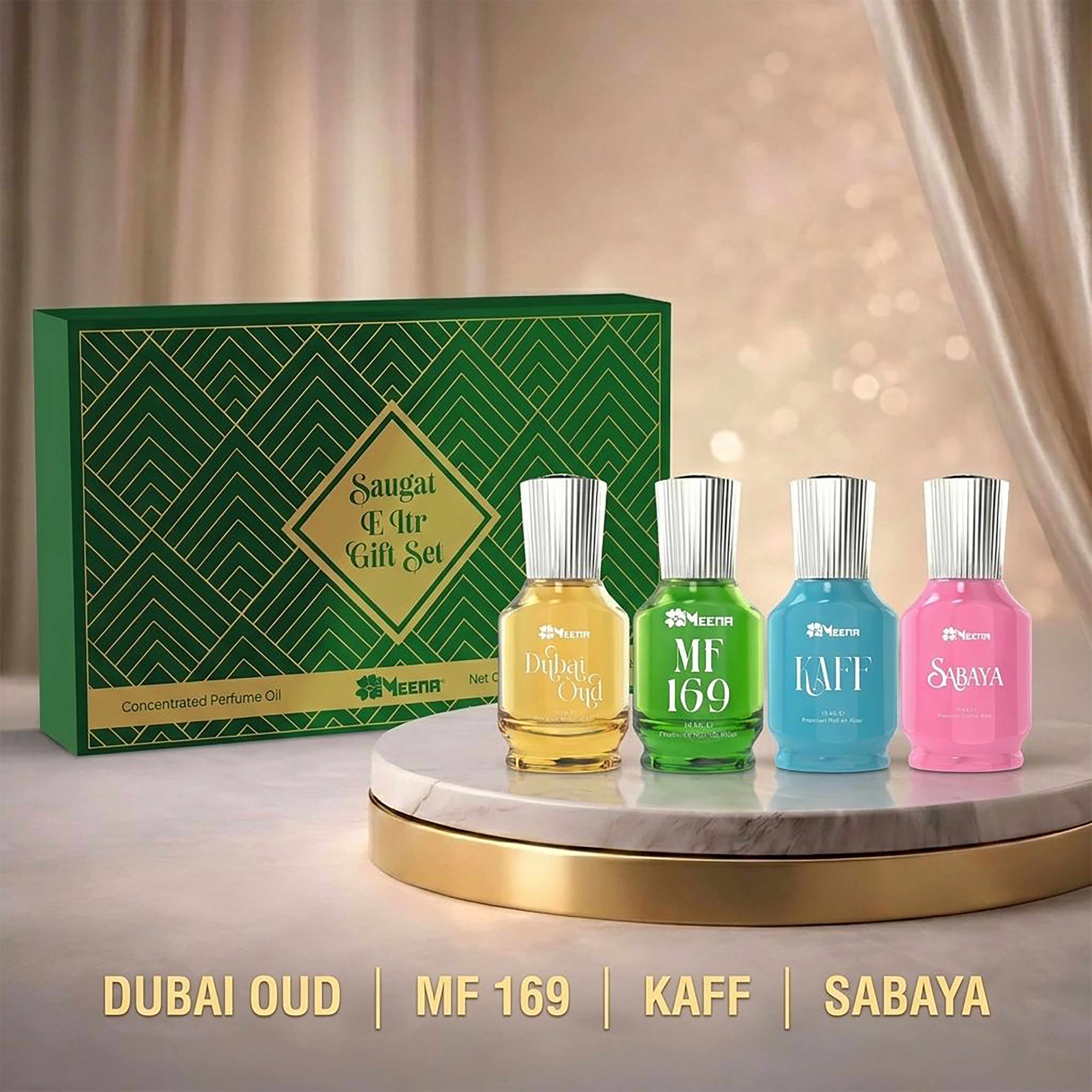 Saugat E Itr Gift Set by Meena Fragrances ( 4 x 10ml )