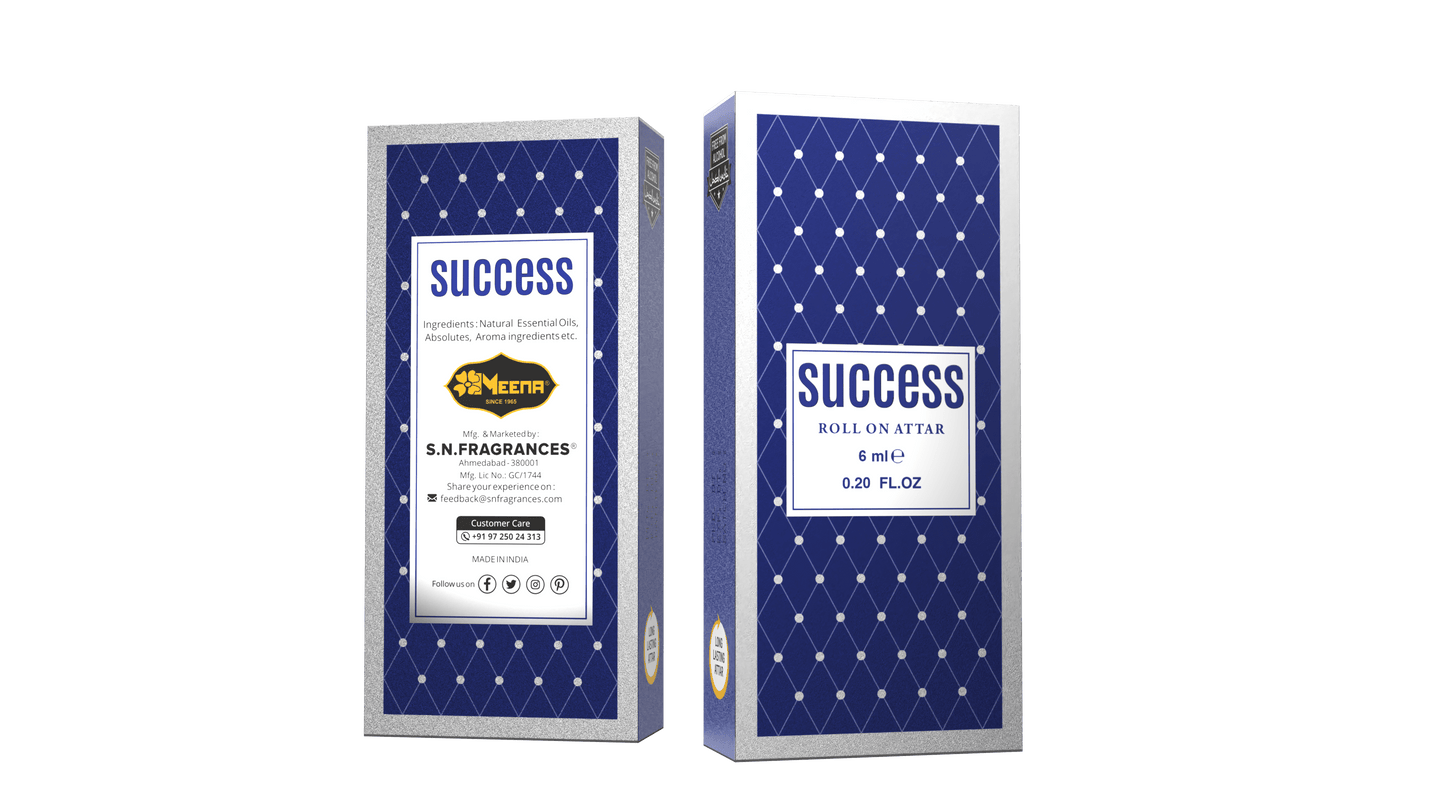 Success Attar – 6ML Pack of Two | Fresh, Floral, Fruity, Creamy & Powdery Fragrance