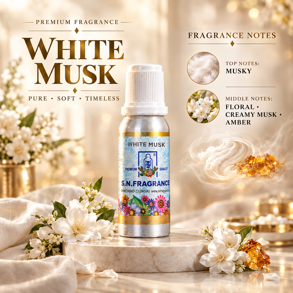 White Musk Attar – 25gm