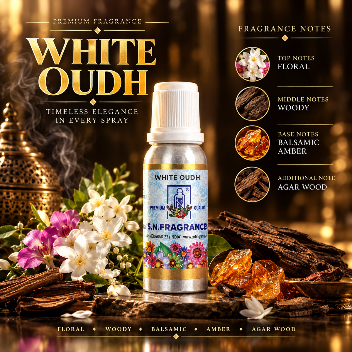 White Oudh Attar – 25gm