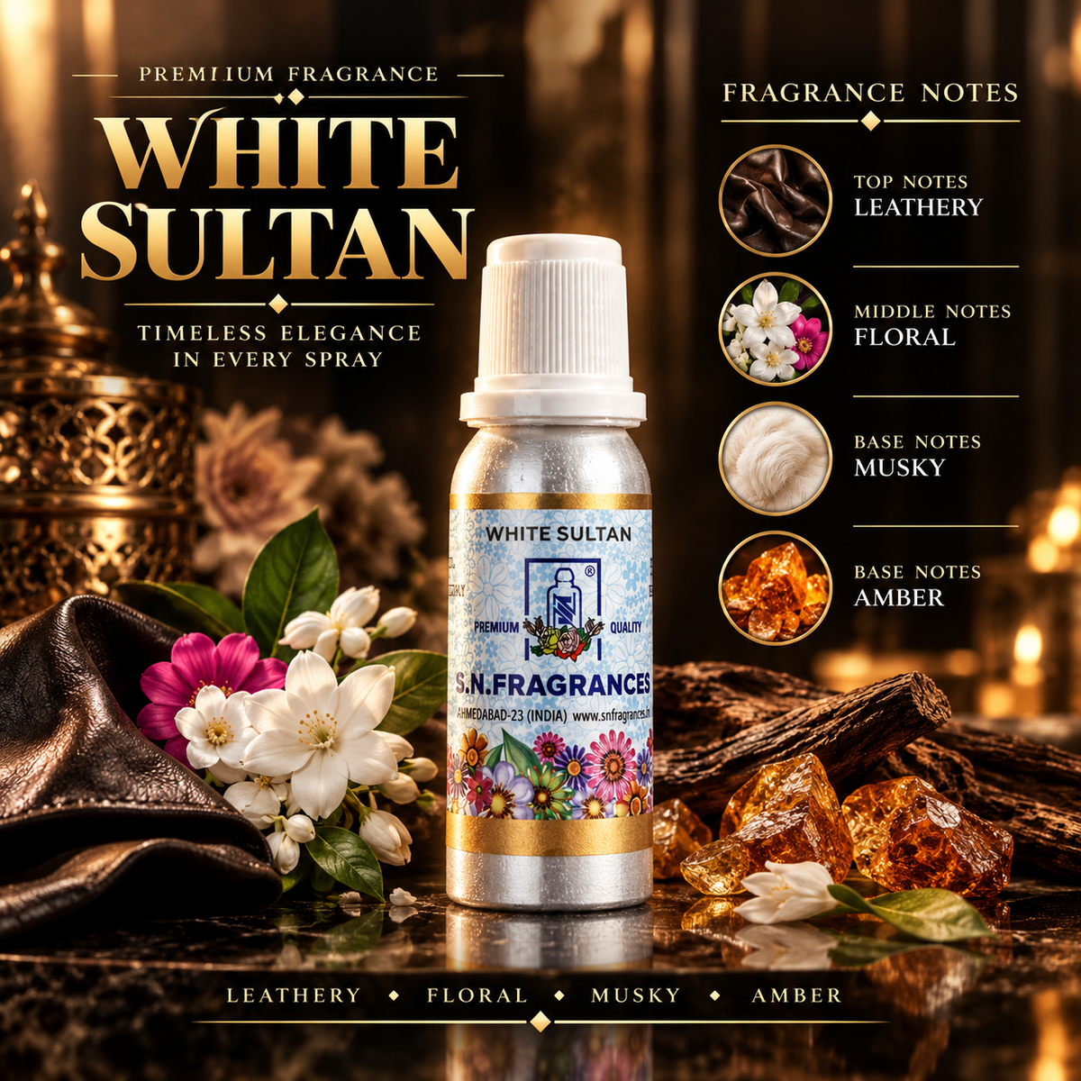 White Sultan Attar – 25gm
