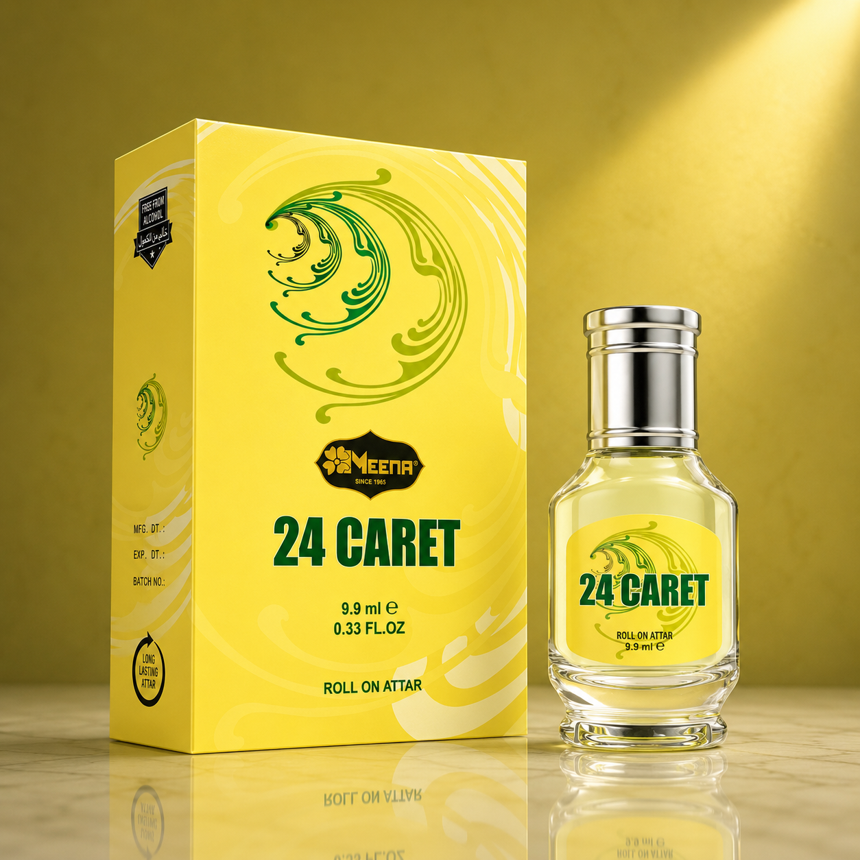 24 Caret Attar – 9.9ML | Citrus, Floral, Green, Woody & Musky Fragrance
