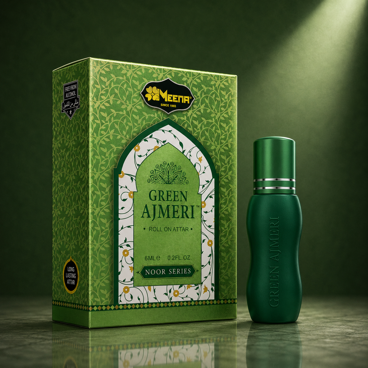 Buy Green Ajmeri Attar 6ML – Long-Lasting Alcohol-Free Ittar